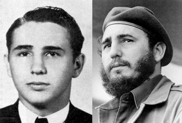 Fidel Castro without a beard