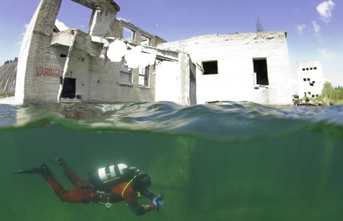 Tour of Rummu underwater prison in Estonia