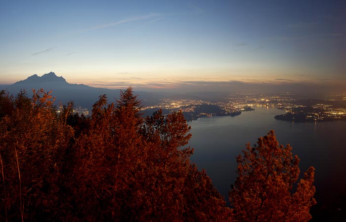 Villa Honegg and Lake Lucerne