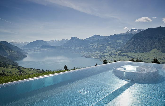 Swimming pool at Villa Honegg