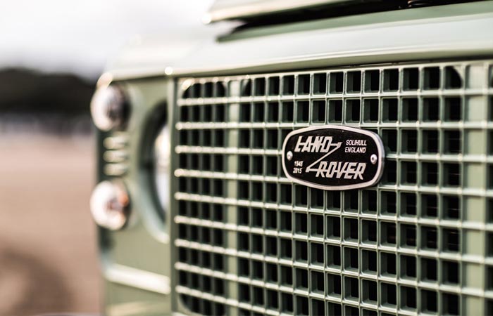 Grille on the Heritage Land Rover Defender