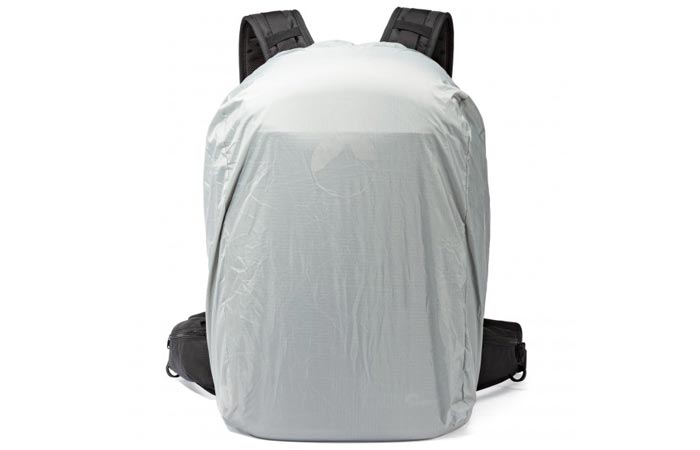 Waterproof cover of the Lowepro Pro Tactic 450 AW camera backpack