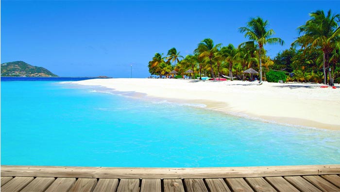 Beach at Palm Island Resort in St. Vincent and the Grenadines