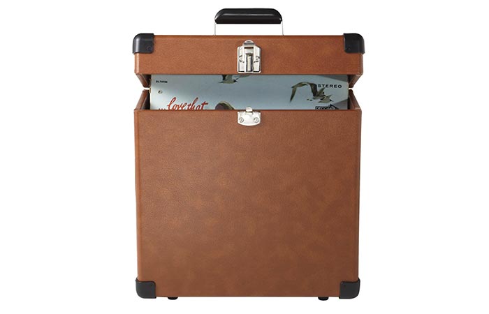 Crosley CR401-TA Record Carrier Case opened