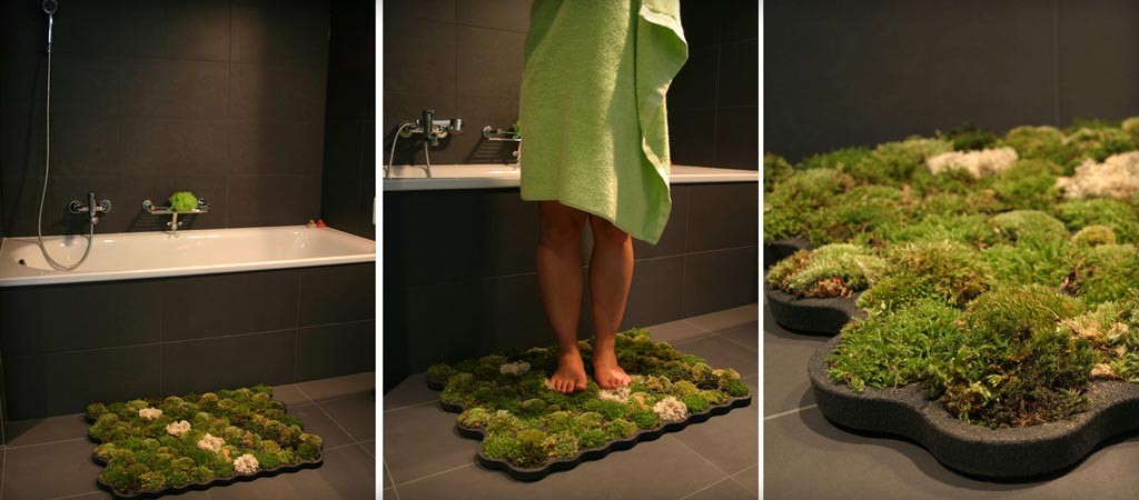 Moss bathroom mat by Nection Design