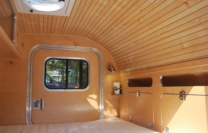 High Camp Teardrop Trailer cabin interior