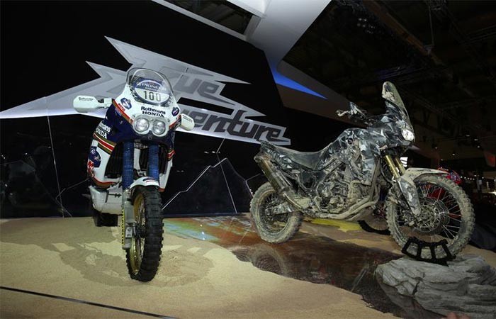 CRF1000L Africa Twin prototype and Honda NXR750V