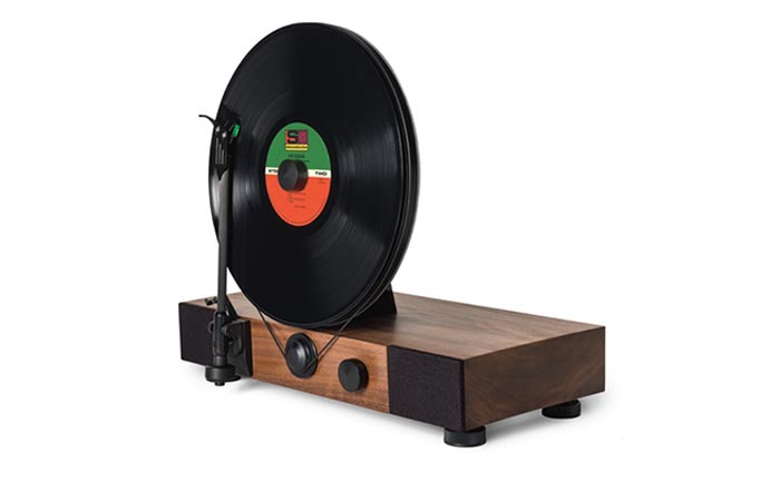 Floating Record Vertical Turntable design