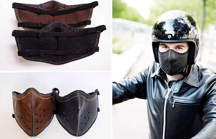 Slim Leather Motorcycle Mask