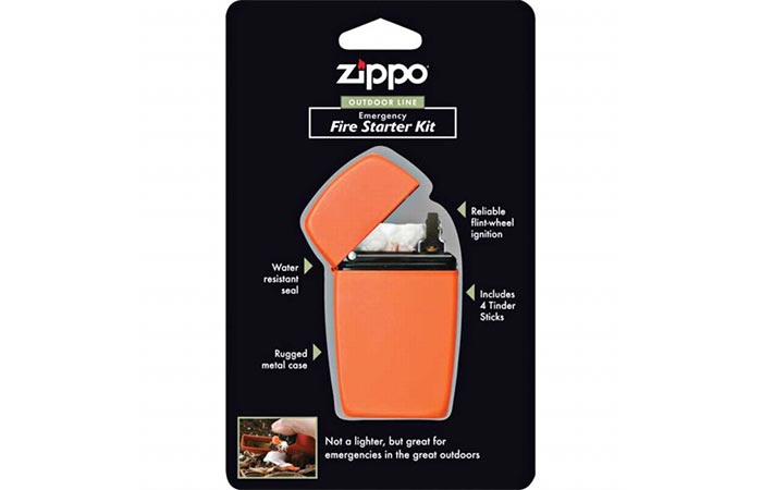 Zippo Emergency Fire Starter Kit package