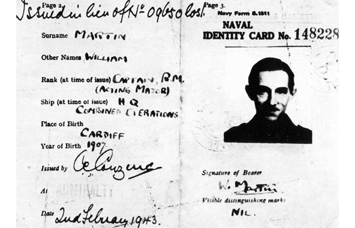 Fake documents from the Operation Mincemat