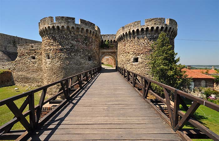 Belgrade fortress wooden bridge