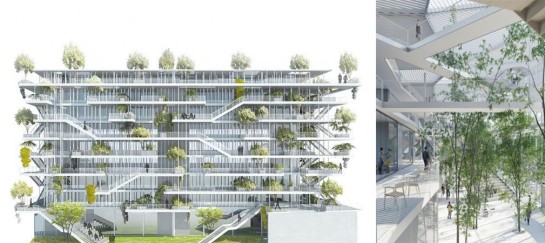Open Concept Green Office Building In France | By NL*A Paris