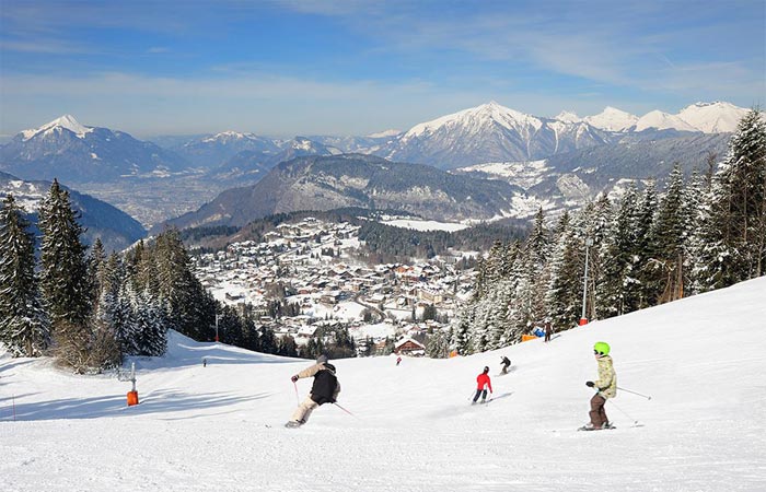 Les Carroz ski resort, France.