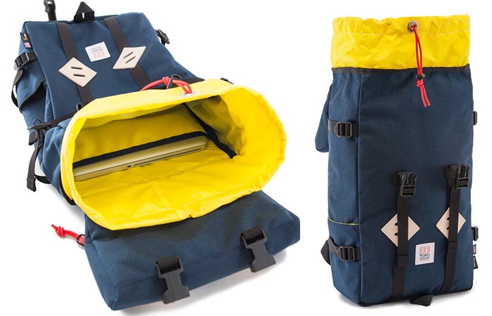 The liner and laptop sleeve in Topo Designs Klettersack Mountain Pack