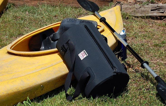 Bag photographed with the kayak. 