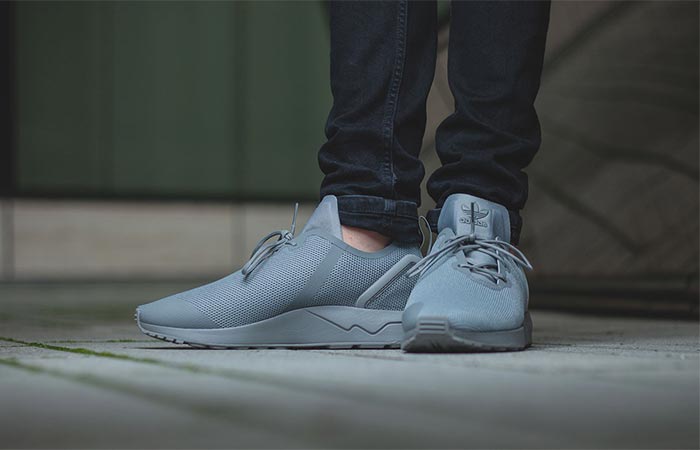 Adidas ZX Flux Adv Asym “Solid Grey” From The Front