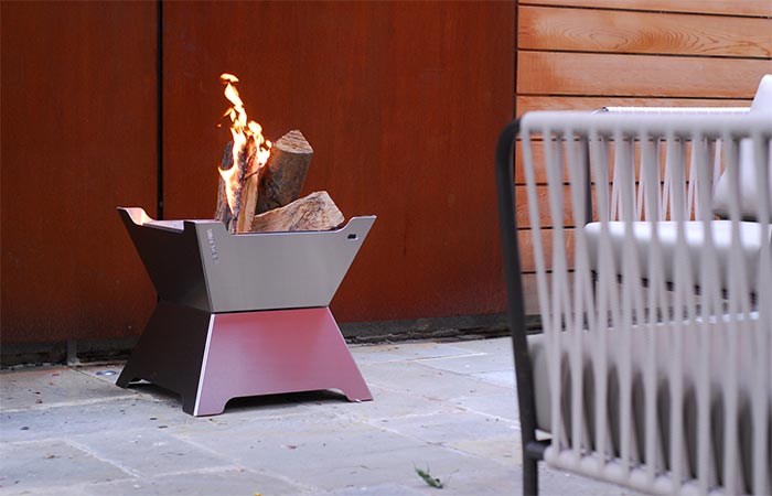 Funston Fire Pit Ice Chest Burning Wood