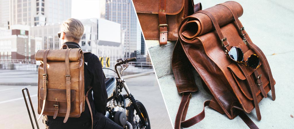 Leather Rolltop Backpack by Johnny Fly Co.