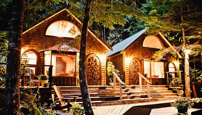 Nimmo Bay Resort Wooden Cabin