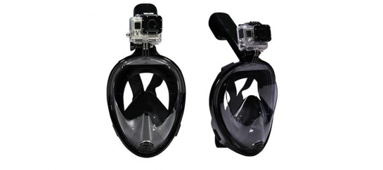 Octobermoon Full Face Snorkel/Scuba Mask With Gopro Camera Mount