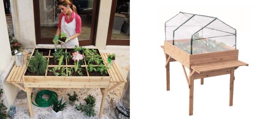 Natural Cedar Organic Garden Table