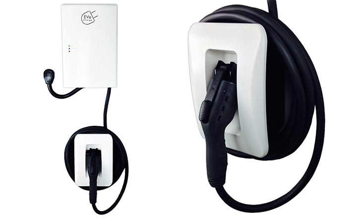 White EVoCharge EVSE Electric Car Charger