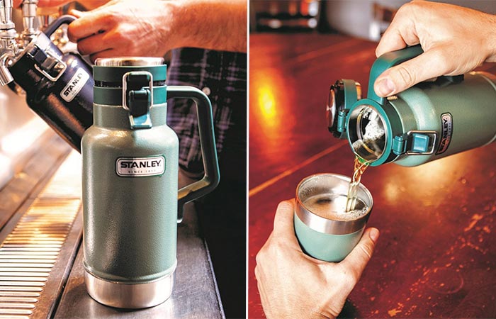 Pouring Beer From Stanley Insulated Growler