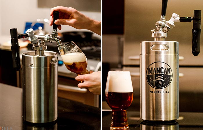 Pouring Beer With Mancan Personal Keg System