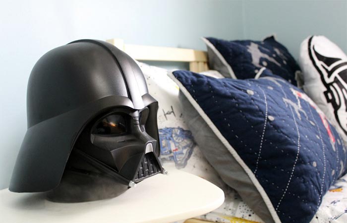 Darth Vader Humidifier On A Table Next To The Bed
