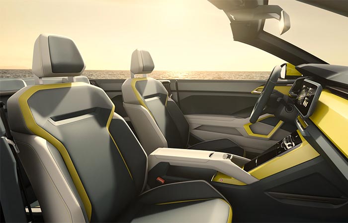 Front Seats On The Volkswagen T-Cross Breeze Convertible SUV