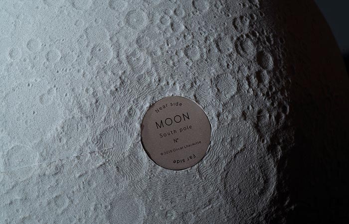 The South Pole On Moon Lunar Globe