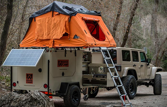 Roof Tent On Base Camp Trailer