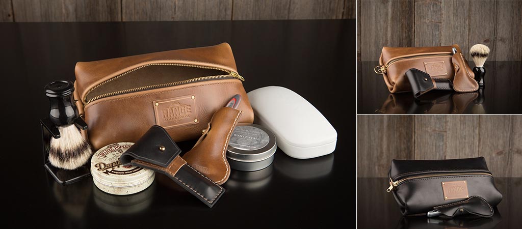 The Travellr Kit shown with Razor Cases and in two different colors.