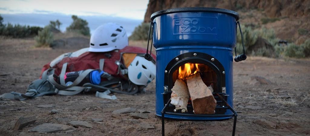 EcoZoom Dura Rocket Stove being used at the beach