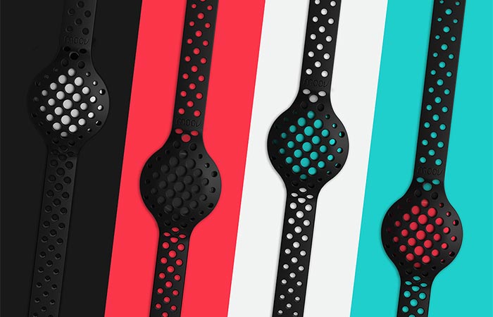 Four Moov Now Fitness Trackers