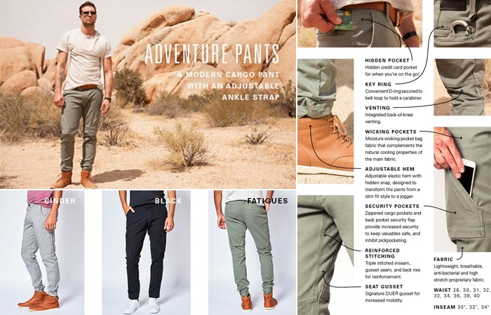 Adventure Pants and features