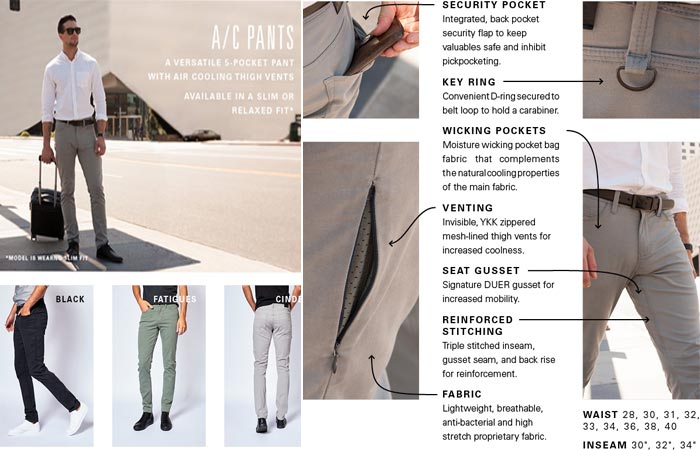 A/C Pants and features