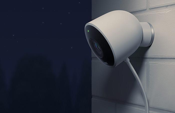 The Nest Cam outdoor at night