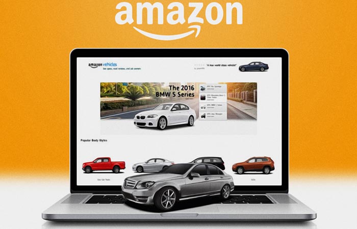 Amazon Vehicles Page On A Laptop