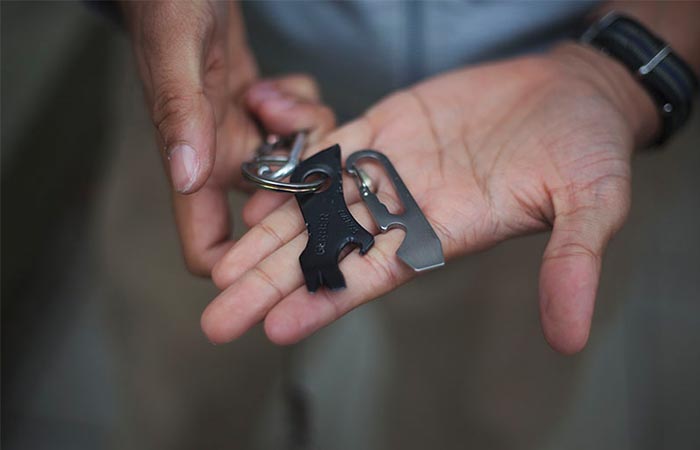 Gerber Shard Keychain Tool In A Palm On A Keychain