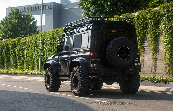 Land Rover Defender 90 Spectre Edition standing outside