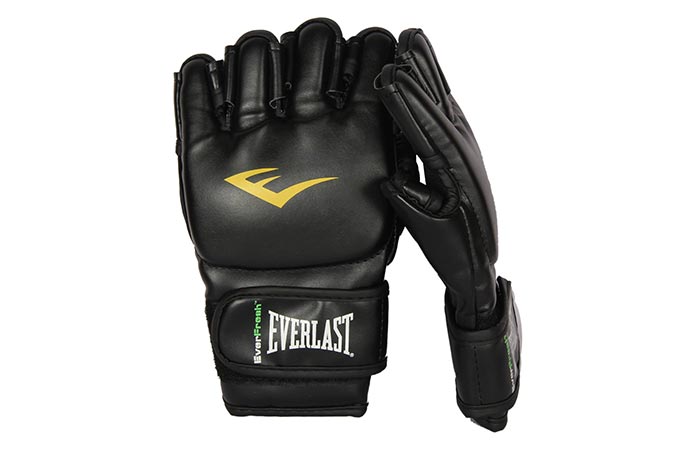 Everlast Mixed Martial Arts Grappling Gloves with a white background