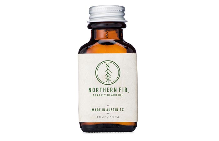 Norther Fir Beard Oil with a white background