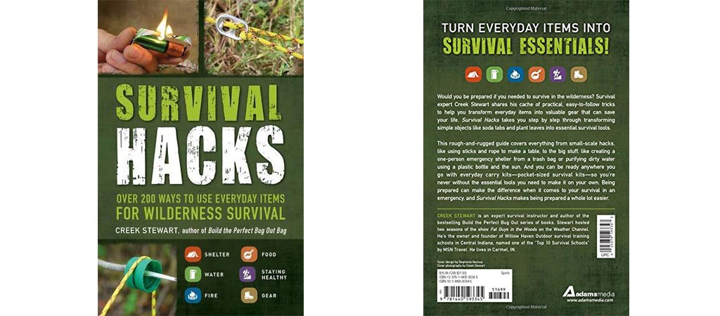 Survival Hacks front and back covers