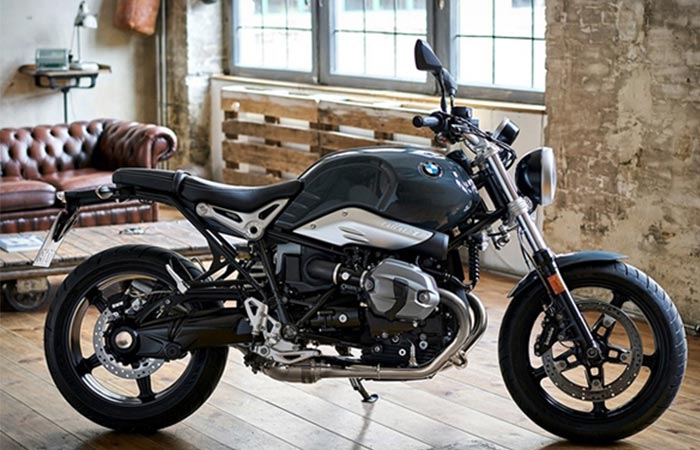 BMW R NineT Pure side view in an apartment