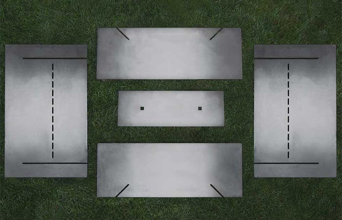 Five Steel Pieces Of Stahl Firepit