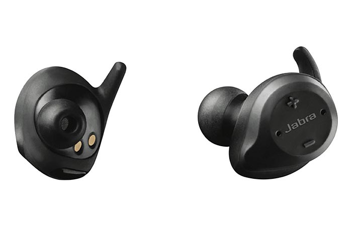 Jabra Elite Sport with a white background showing front and back views