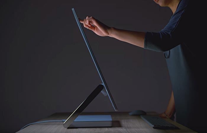 Side view of the Microsoft Surface Studio