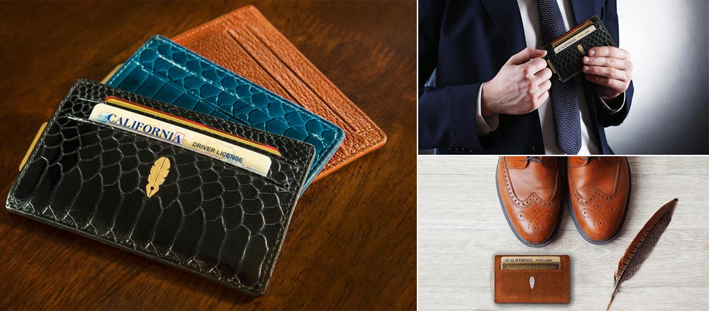 Three different views of the Inscribe Wallet